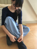 [BAONHAUS] Cretin Stud Cotton Wide Pants