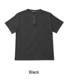 Lennon Pigment Henley Neck Short Sleeve Tee