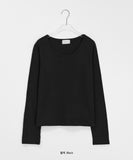 Tenenki Cotton Basic Round Long Sleeve Tee