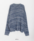 [unisex] Kanan mix striped over knit