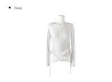 Camille Off-Shoulder Shirring See-Through Knit