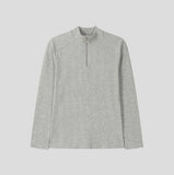 Jireon Half Zip-Up Ribbed Long Sleeve T-Shirt