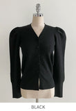 Leveyu V-neck Puff Knit Cardigan