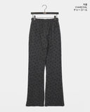 [MADE] Coro Velvet Flower Flower Layered Bootcut Knit Pants