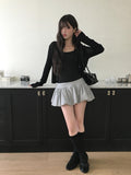 Juri Ribbon Pumpkin Balloon Mini Skirt