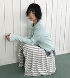 SWAY STRIPE UNBAL SKIRT