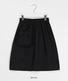 Ritte Pocket Frill Banding Midi Skirt