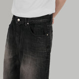 Slab black wide jeans