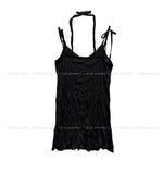 Entee Wrinkle Layered Sleeveless One Piece