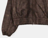 Timber Vintage Washing Leather Two-Way Blouson Jacket