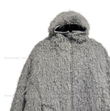 Loro High Neck Fur Hood Jumper