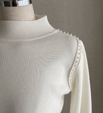 Sorren Puff Half Neck Pearl Knit