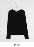 Mejini Color Tencel Basic Long Sleeve Tee
