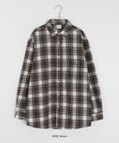 [unisex] Makodo Check Brushed Over Shirt