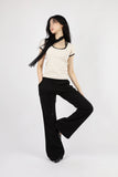 Cotton Bootcut Slim Pants