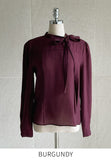 Cielve Satin Tie Blouse