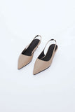 stiletto low sling-back
