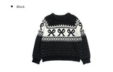 Lotte Ribbon Loose Fit Pattern Knit