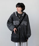 Lopian Knit Hood Zip-Up