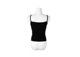 Chuchu Square Punching Lace Ribbed Button Sleeveless