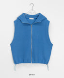 [unisex] Kuomi Over String Hood Knit Vest