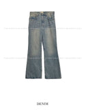 Capri long bootcut denim pants