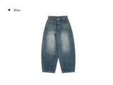Put Washing Denim Wide Balloon Pants