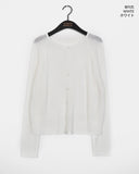 Floin see-through ribbed cardigan