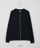 [unisex] Hepburn two-way ribbed knit zip-up