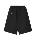 [mnem] pintuck logo bermuda shorts