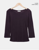 Andin Layered Tencel Three-Quarter Sleeve T-Shirt