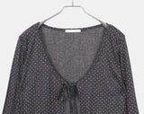 Bamin dot strap see-through cardigan