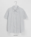 Cuman Summer Stripe Short Sleeve Shirt