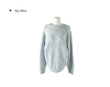 Wend Wool Bokashi Pastel Loose Fit Round Knit