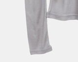 Nav Square Neck Tencel Long Sleeve T-Shirt