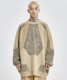 Paneled Mixed Knit Sweater