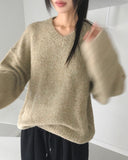 Onne Alpaca Wool Bocashi V-neck Knit