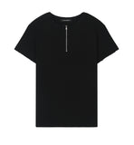 [LANARCH] Half Zip-Up Short Sleeve T-Shirt