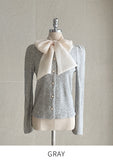 Tinua Tie Ribbon Knit Cardigan