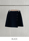 Albina Wool Button Mini Skirt