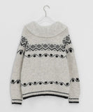 Kyuin Duffle Collar Knit Nordic Cardigan