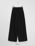 Banding Pin-Tuck Wide Pants