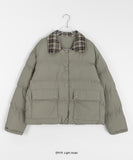 Kobani button check collar color matching padding