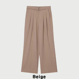 Fresh Summer Belted Two Tuck Slacks