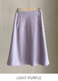 Giet button flare skirt
