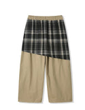Harrain Check Layered Cotton Pants