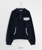 Rokuni Color Matching Pocket Fleece Anorak Zip-up
