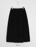 Debenny Banding Corduroy Pintuck Long Skirt