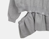 Peuon Layered Frill Button Knit