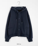 [unisex] Harui Cotton Button Over Hood Jacket